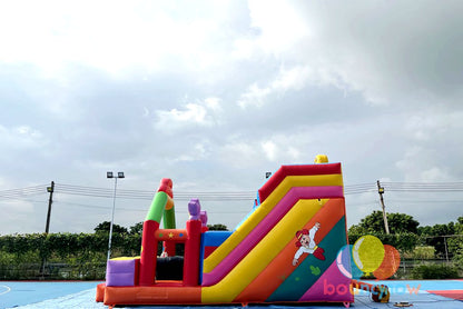Fantasy Inflatable Theme Park Slide Amusement Park Bouncy Castle with Slide Dreamy Fun for Kids