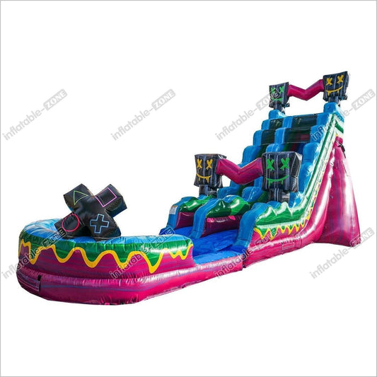 Level Up Water Slide With Detachable Deep Pool Commercial Inflatable Waterslide Splash And Slide - Inflatable-Zone