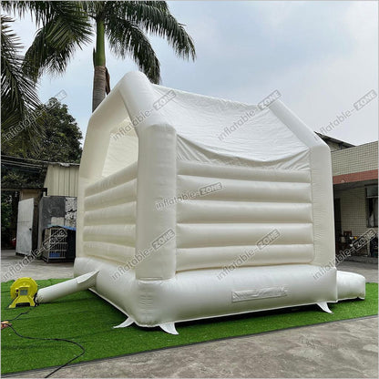 White Bounce House Arch, White Castle Bounce House - Inflatable-Zone