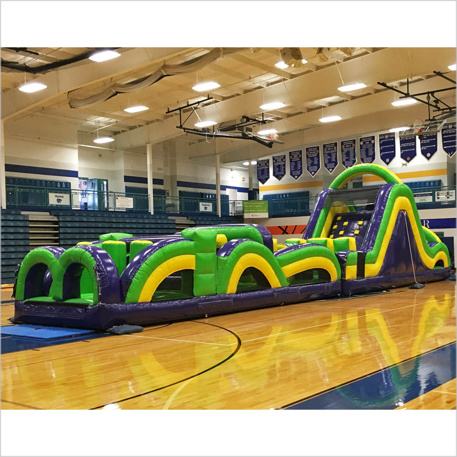 Run Obstacle Course Bounce Slide Indoor Inflatable Assault Course Team Building Games For Adults - Inflatable-Zone
