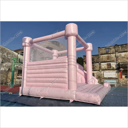 Pink Bounce House Combo Commercial Inflatable Slide Wedding Jumping Castle For Wedding Birthday Party - Inflatable-Zone