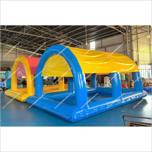 Inflatable Swimming Pool Cover Tent Water Play Games Pool Float Tent Inflatable Pool With Roof - Inflatable-Zone