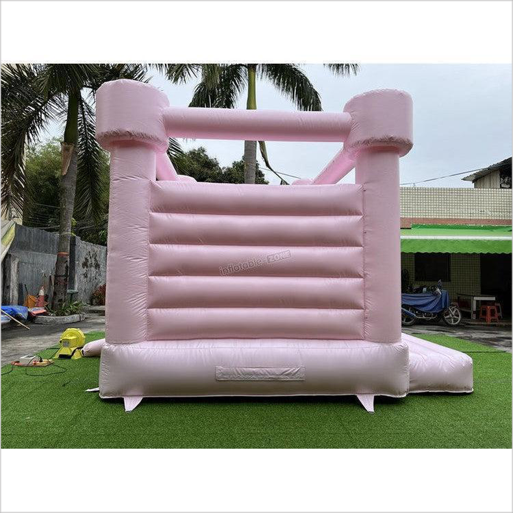 Pastel Inflatable Bouncy Castle, Pink Bounce House - Inflatable-Zone