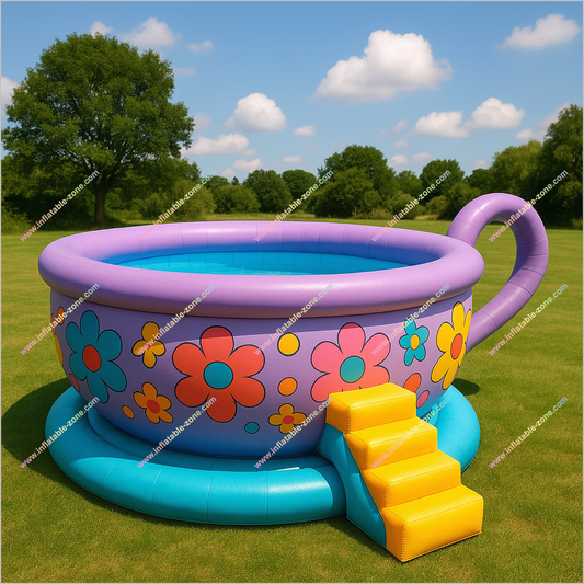 Best Party Game Inflatable Teacup Pool Teacup-Shaped Swimming Pool Garden Inflatable Play Equipment