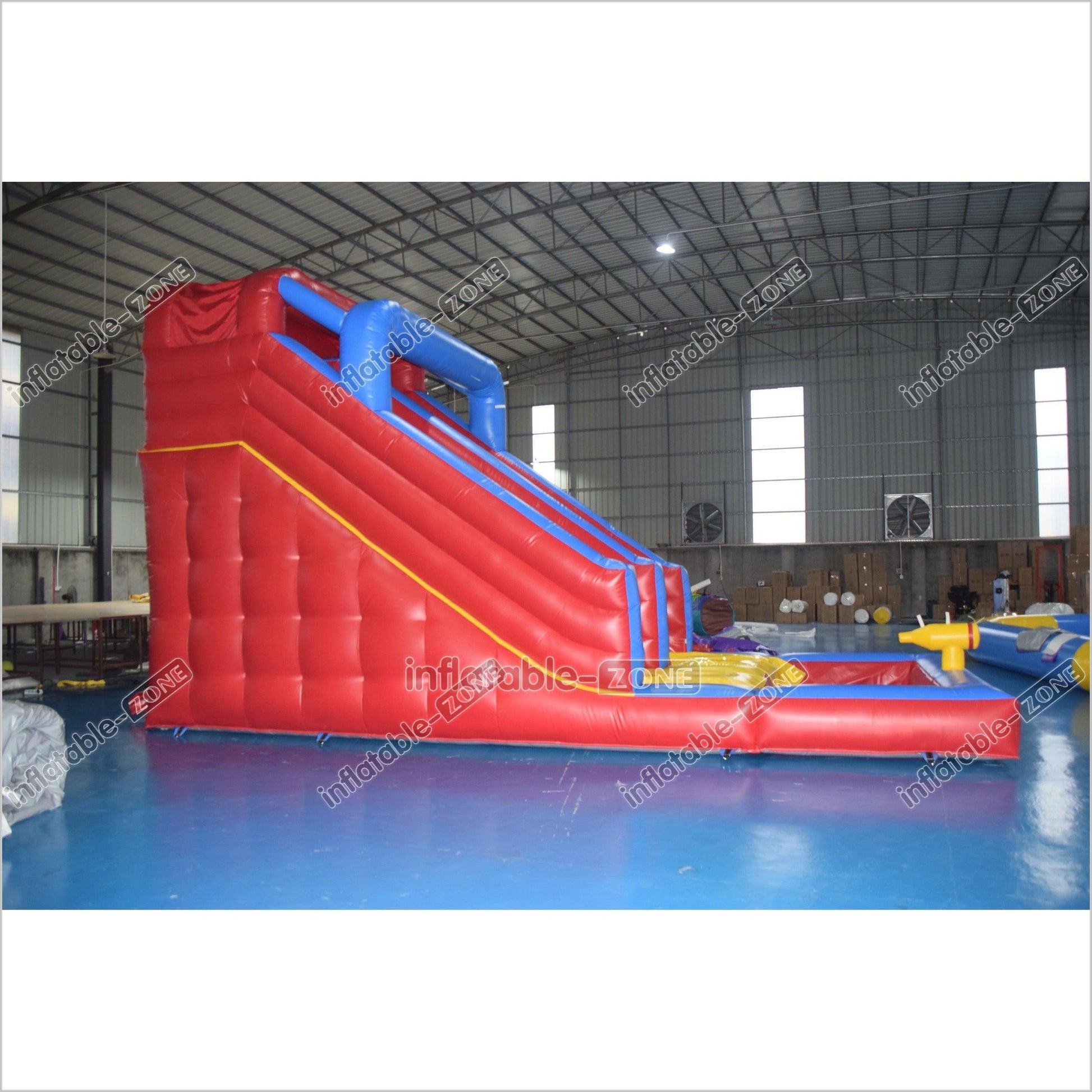 Single Lane Commercial Inflatable Wet Dry Slide Jumper Water Slide With Splash Pool For Kids And Adults - Inflatable-Zone