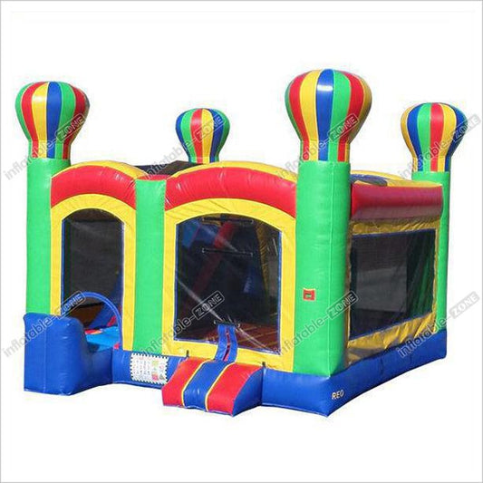 Multicolor Air Balloon Bouncer Jumper With Roof Kids Bounce House Jump N Play Party - Inflatable-Zone
