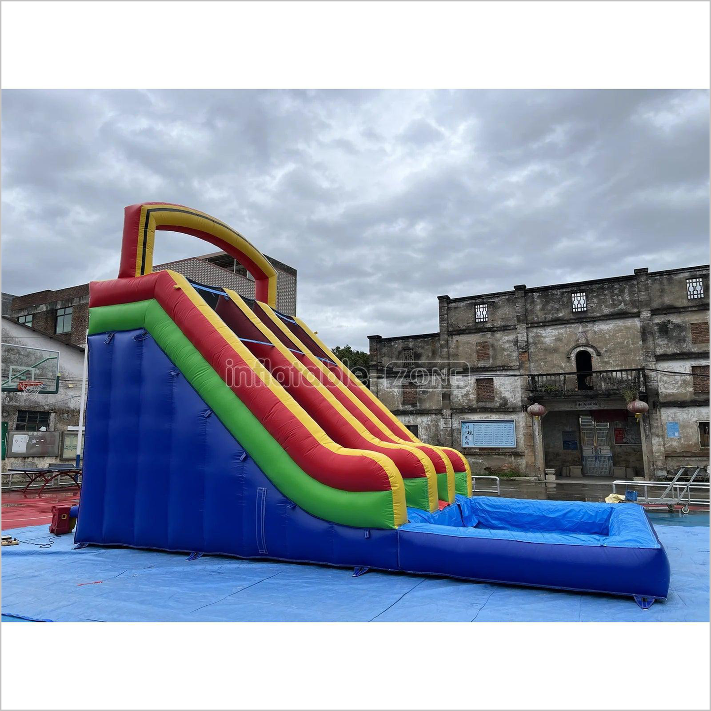 Commercial Inflatable Water Slide Inflatable Pool Blow Up Double Water Slide - Inflatable-Zone