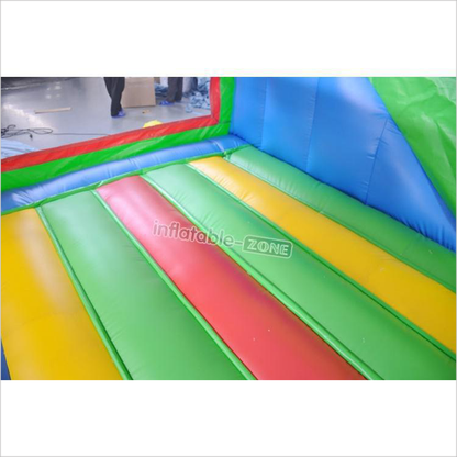 Custom Logo Printing Inflatable Castle With Slide , Slide Bounce House - Inflatable-Zone