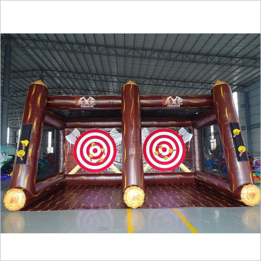 Sport Interactives Axe Throwing Games Team Bonding Activities Dual Lane Inflatable Axe Throwing For Sale