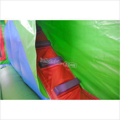 Custom Logo Printing Inflatable Castle With Slide , Slide Bounce House - Inflatable-Zone