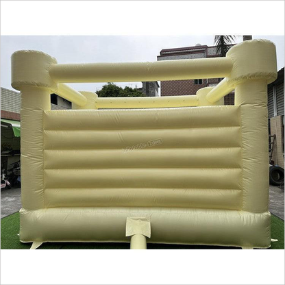 Commercial Inflatable Pastel White Bouncy Castle Inflatable Light Yellow Bounce Castle - Inflatable-Zone