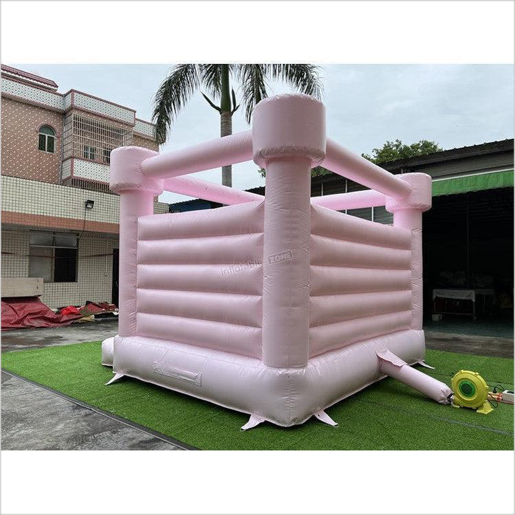 Pastel Inflatable Bouncy Castle, Pink Bounce House - Inflatable-Zone