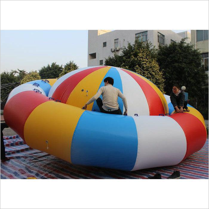 Large Rainbow Inflatable Water Spinner Satur Toys With Pump For Summer - Inflatable-Zone