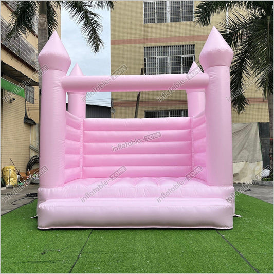 Pastel Pink Wedding Jumping Castle, Wedding Bouncy House - Inflatable-Zone