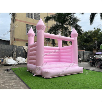 Pastel Pink Wedding Jumping Castle, Wedding Bouncy House - Inflatable-Zone
