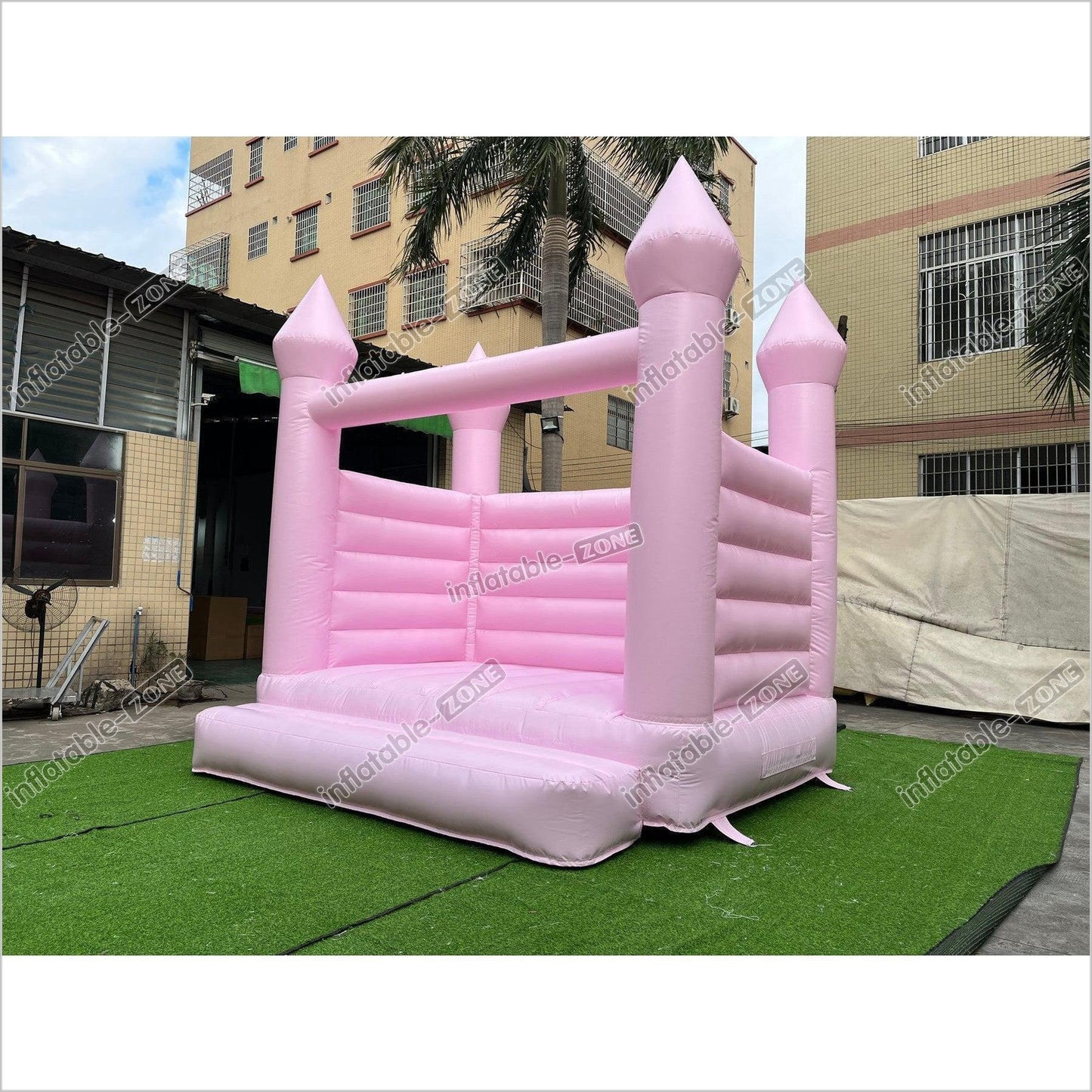 Pastel Pink Wedding Jumping Castle, Wedding Bouncy House - Inflatable-Zone