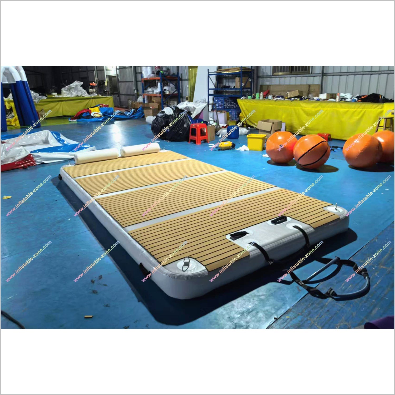 Inflatable Floating Dock Water Trampoline Bounce Swim Fishing Camping Pontoon Inflatable Platform For Water - Inflatable-Zone