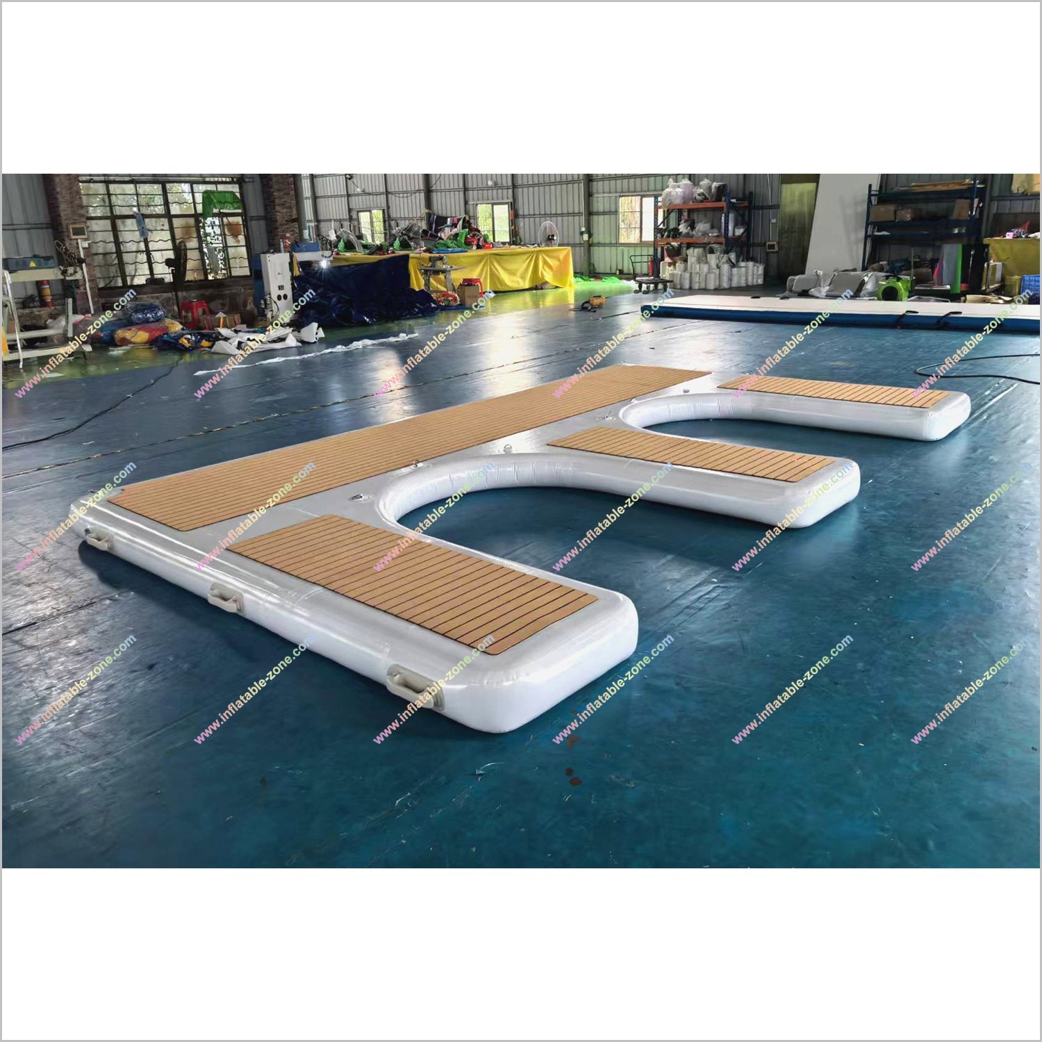 Inflatable Jet Ski Dock Island Floating Raft Yacht Deck Inflatable Swim Platform Soft Air Mat For Family Party - Inflatable-Zone