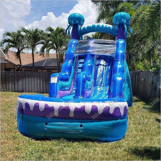 Electric Commercial Grade Water Slide With Pool Backyard Water Inflatables And Fun - Inflatable-Zone