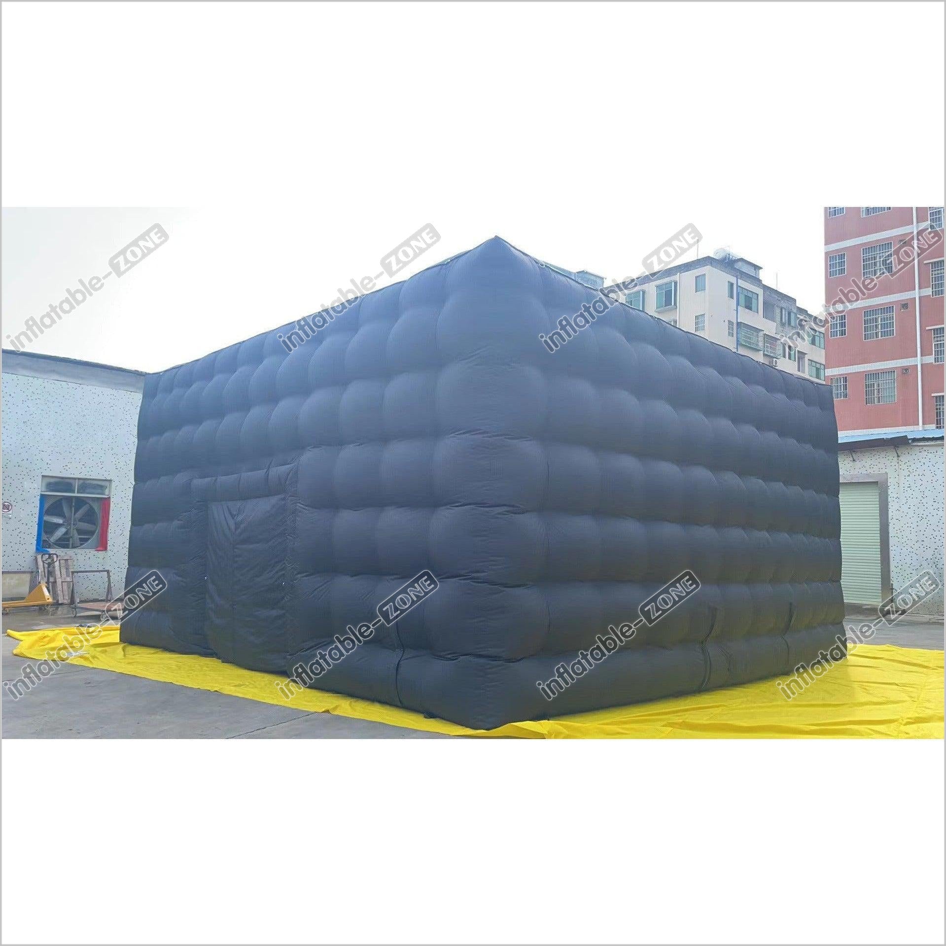 Black Giant Inflatable Cube Tent Party Disco Booth Nightclub Outdoor Inflatable Disco Tent - Inflatable-Zone
