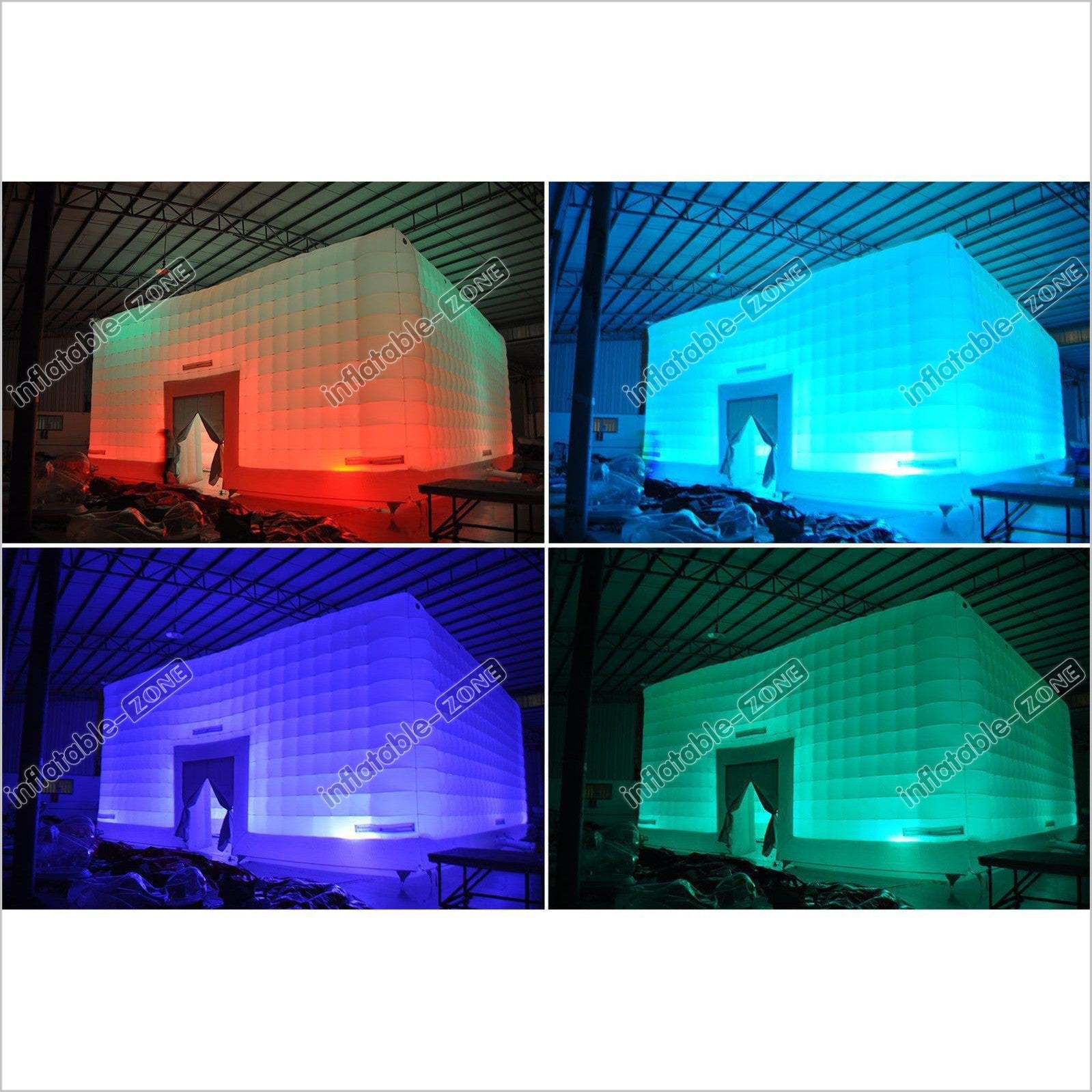 Outdoor Led Light Inflatable Wedding Tent Party Giant Inflatable Disco Cube Tent Inflatable Nightclub - Inflatable-Zone