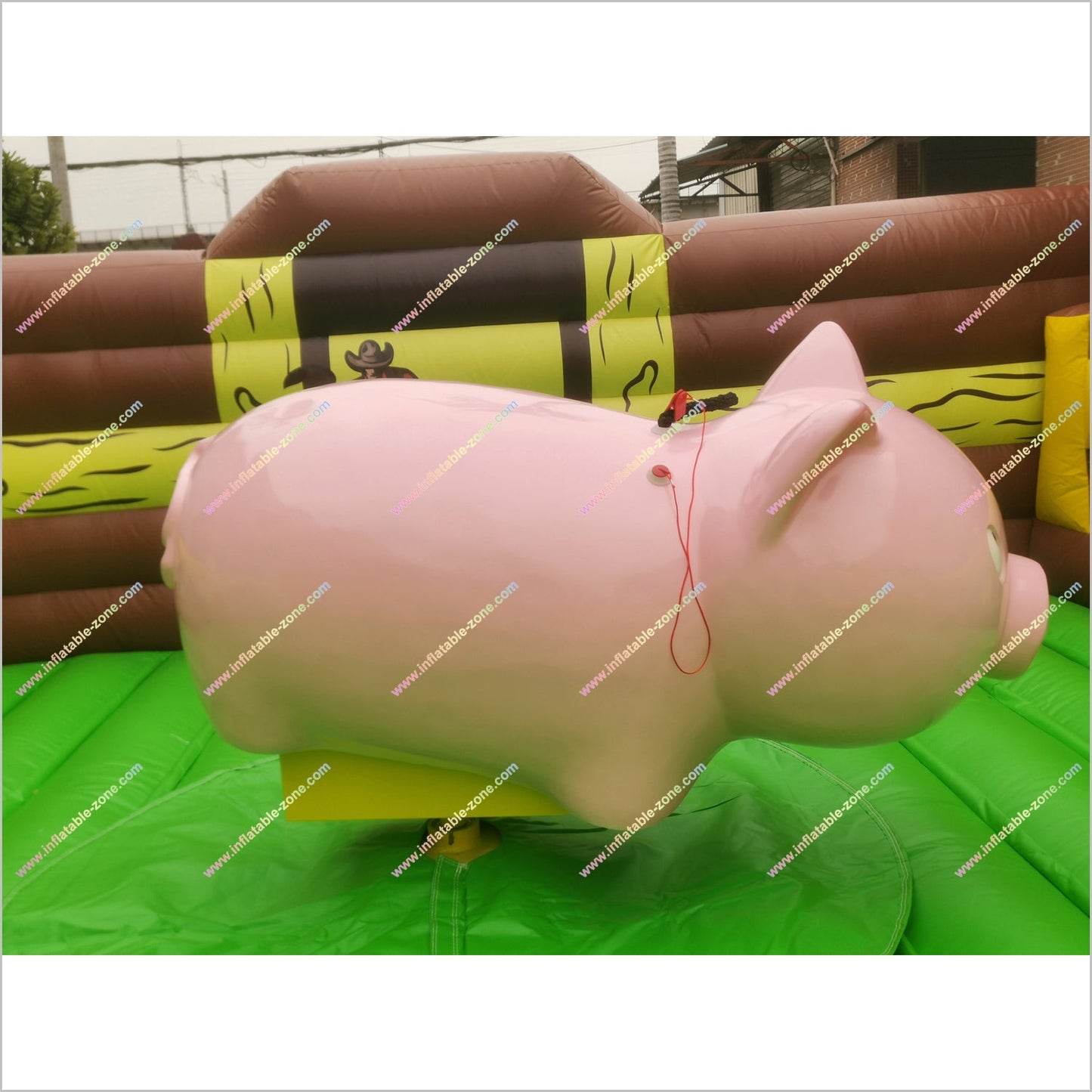 Challenge Fun Inflatable Mechanical Rodeo Pig Experience Theme Park Bull Riding Machine For Sale
