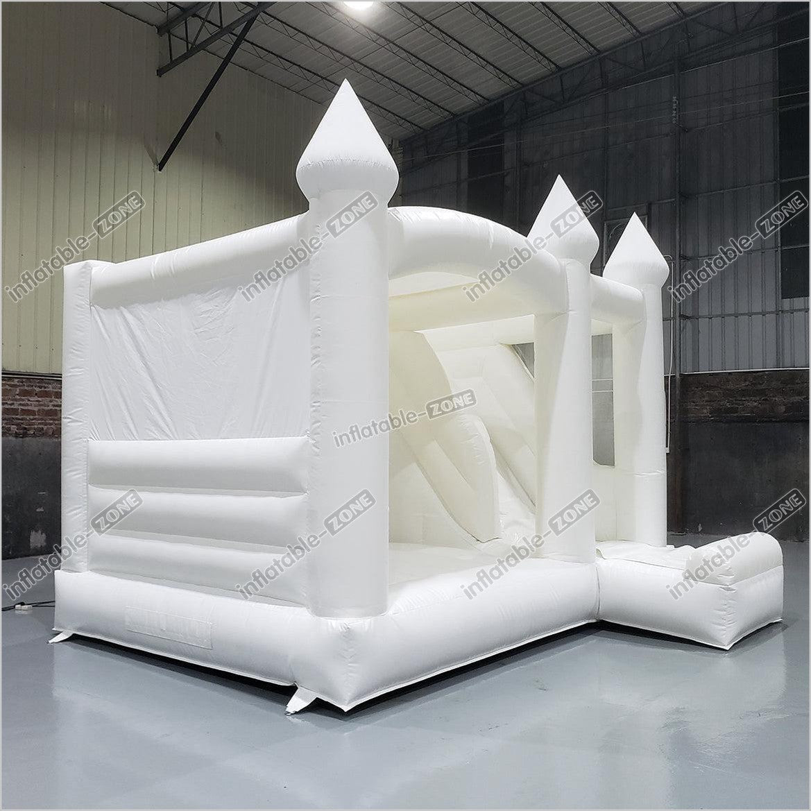White Wedding Bouncy Castle, White Bouncy House For Wedding/Party - Inflatable-Zone