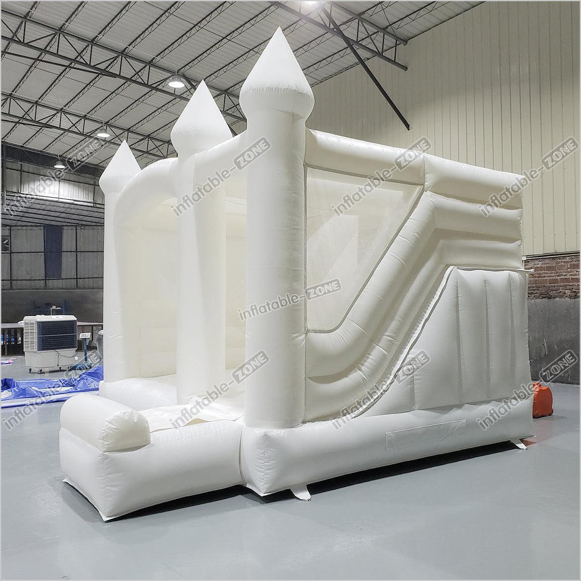 White Wedding Bouncy Castle, White Bouncy House For Wedding/Party - Inflatable-Zone