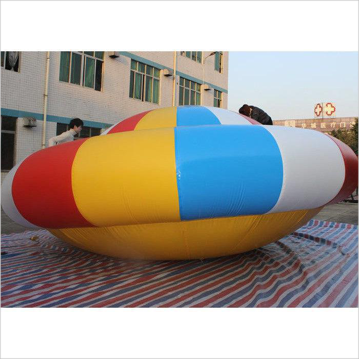 Large Rainbow Inflatable Water Spinner Satur Toys With Pump For Summer - Inflatable-Zone