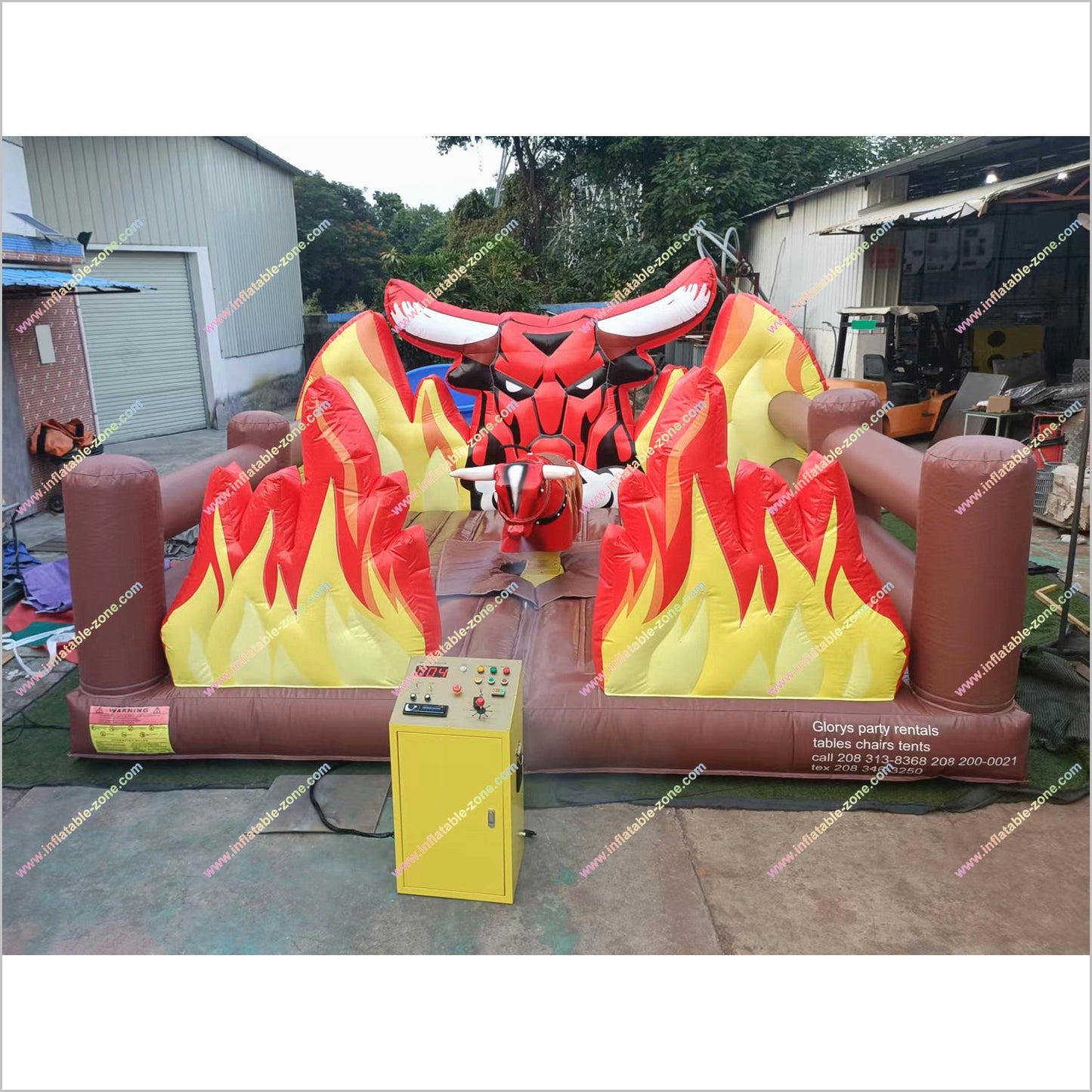 Red Flame Mechanical Bull Renting Near Me Inflatable Bull Riding Mechanical Rodeo Bull For Sale