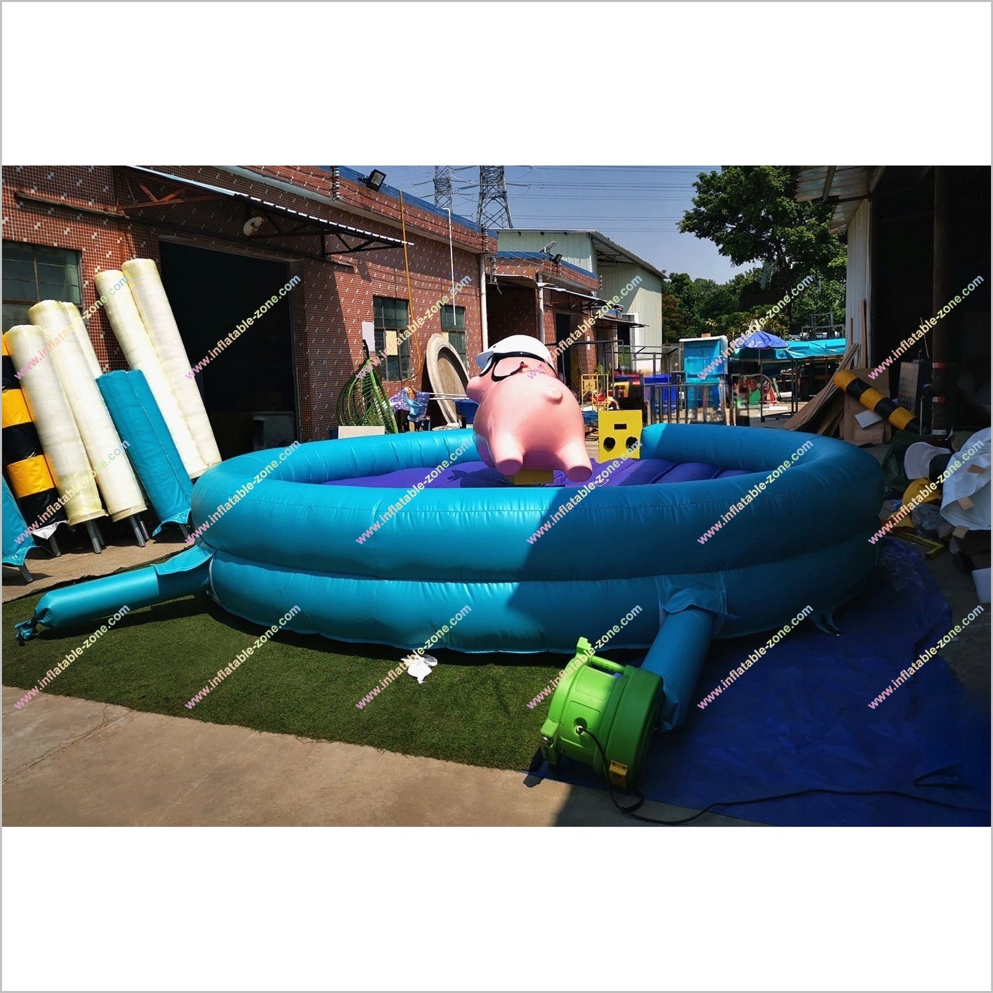 Challenge Electric Mechanical Pig Inflatable Bull Riding Bouncer Machine Competitive Pig Inflatable Rodeo Bull For Sale