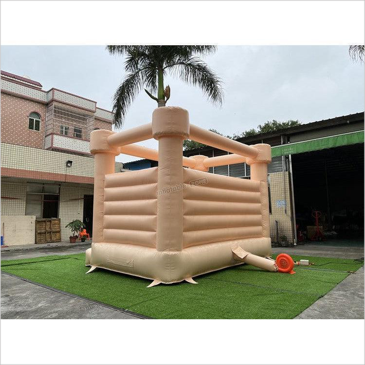 Pastel Peach Wedding Bounce House Castle , Inflatable Party Jumping Castle - Inflatable-Zone