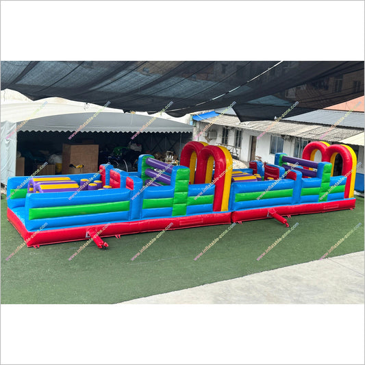 Adult Inflatable Obstacle Course Rental Inclusive Playground Equipment Obstacle Game Wipeout Course Near Me - Inflatable-Zone