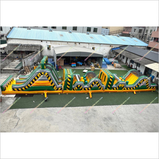 Ultimate Challenge Adult Inflatable Obstacle Course Near Me Nuclear Toxic Assault Course Bouncy Castle Hire - Inflatable-Zone