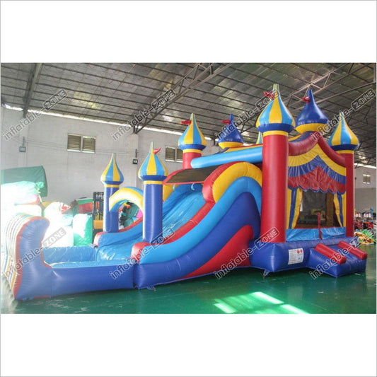 Circus Bounce House Wet Dry Combo Commercial Inflatable Slide Big Bouncy Castle Fun Jump - Inflatable-Zone