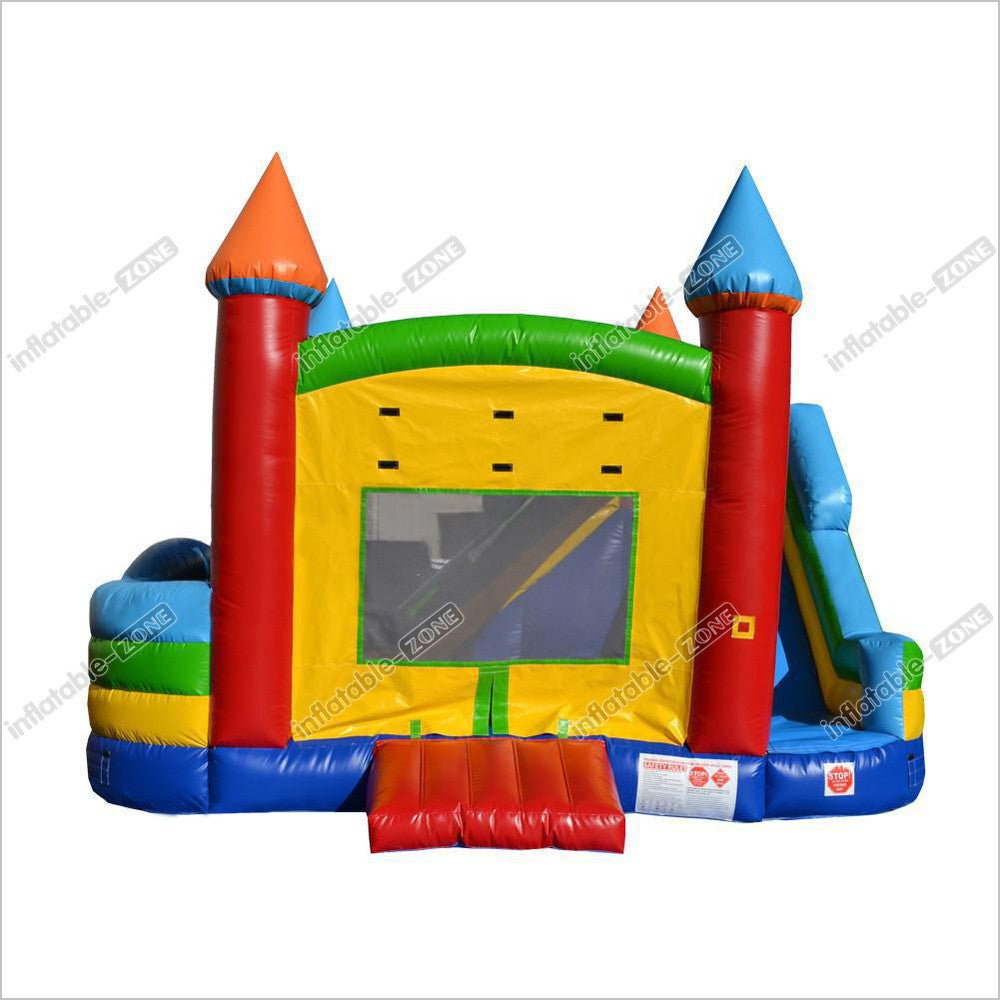 Rainbow Bounce House Airflow Bouncy Castle Happy Jump Inflatables Slides Combo Indoor Near Me - Inflatable-Zone