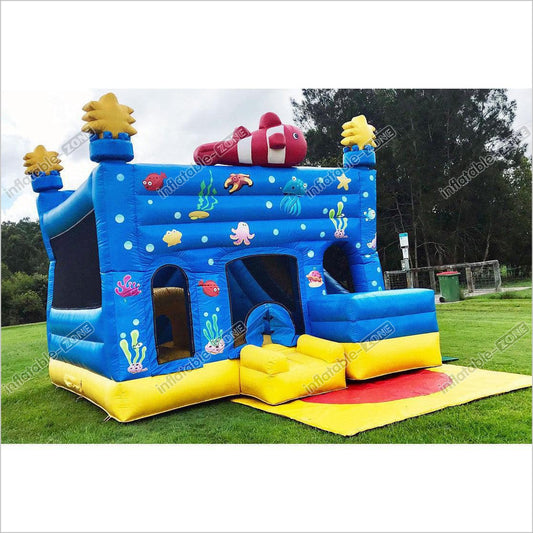 Surprise Bounce House Large Jumping Castle Under The Sea Inflatable Slides Combo Play Party - Inflatable-Zone