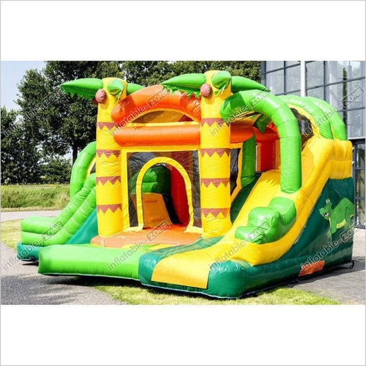 Jumpy House Bounce Fun Center Jungle Jump Inflatables Bouncy Castle With Slide Combo - Inflatable-Zone