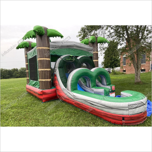 Double Slide Bounce House Water Slide Combo Wet Dry Largest Bouncy Castle Jump N Fun Inflatables - Inflatable-Zone
