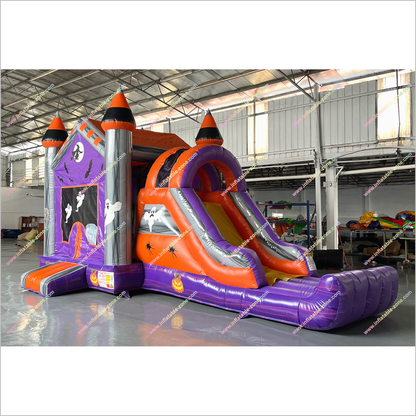 Best Halloween Inflatable Haunted House Bouncy Castle With Slides Combo Jumper For Sale