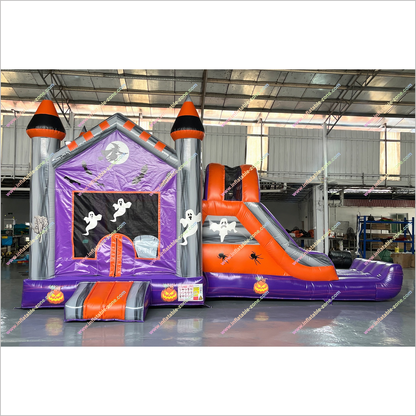 Best Halloween Inflatable Haunted House Bouncy Castle With Slides Combo Jumper For Sale