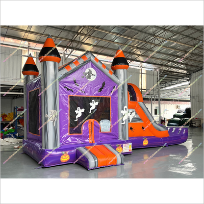Best Halloween Inflatable Haunted House Bouncy Castle With Slides Combo Jumper For Sale