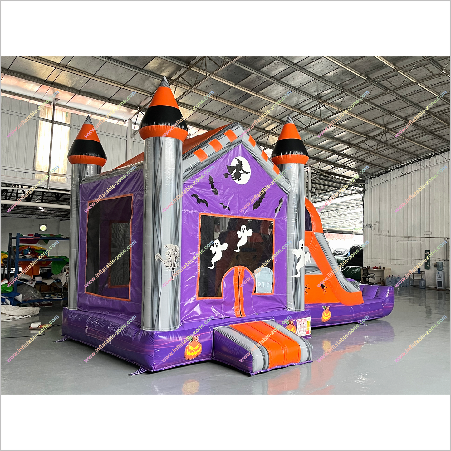 Best Halloween Inflatable Haunted House Bouncy Castle With Slides Combo Jumper For Sale
