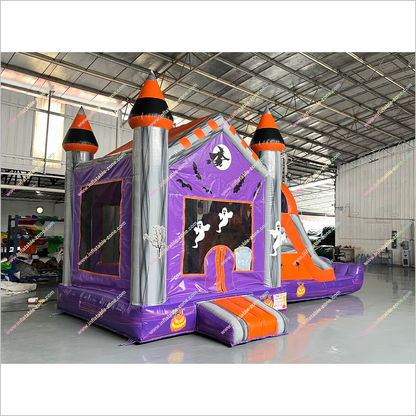 Best Halloween Inflatable Haunted House Bouncy Castle With Slides Combo Jumper For Sale