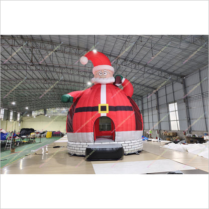 Big Inflatable Santa Claus Jumping Castle Target Indoor Blow Up Bounce House For Christmas Decoration - Inflatable-Zone