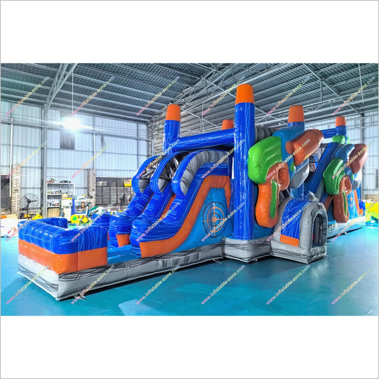 Blaster Elevated Obstacle Course Inflatable Playgrounds Near Me Hyper Combo Glow Party Jump House Obstacle Course