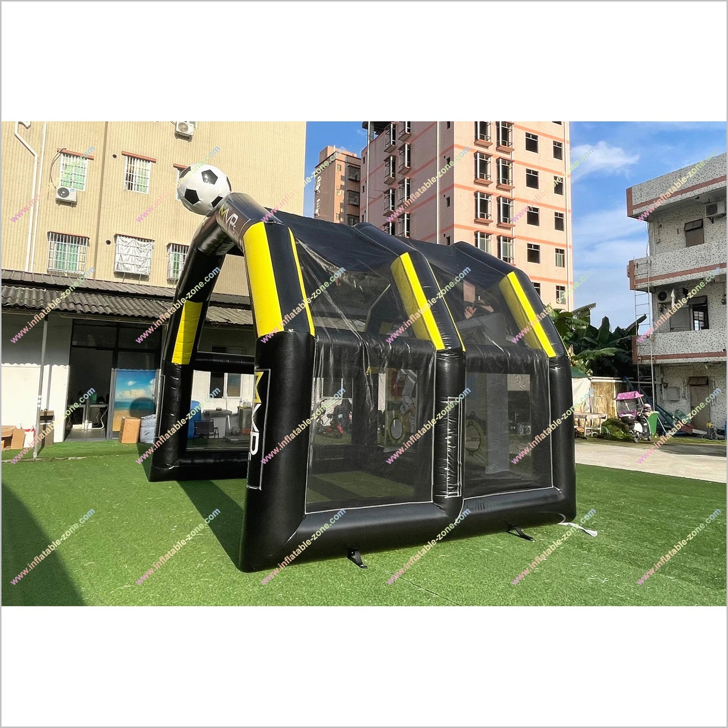 Blow Up Football Goal Inflatable Outdoor Play Equipment Football Goal Wall Game Shooting Fun Activities For Team Building
