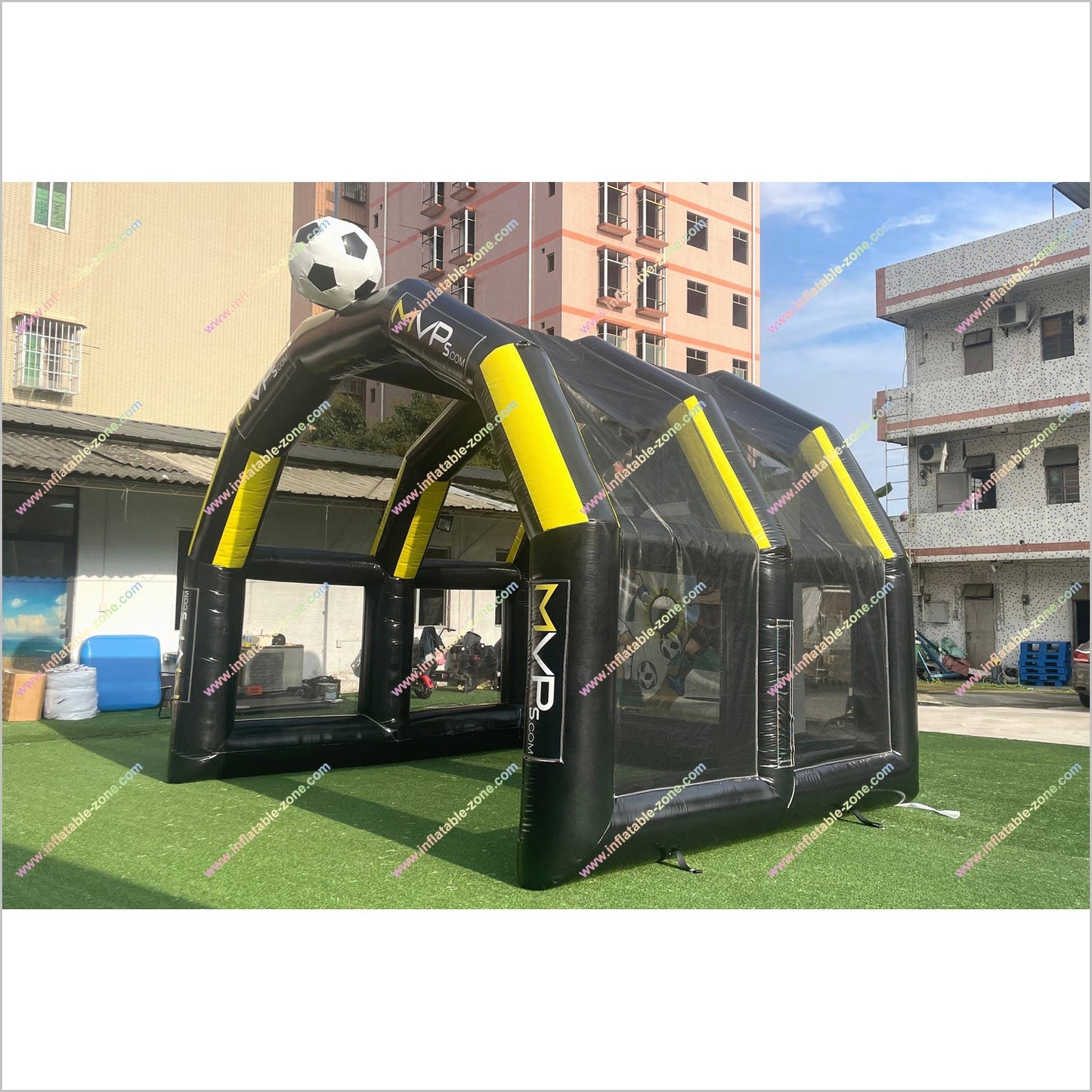 Blow Up Football Goal Inflatable Outdoor Play Equipment Football Goal Wall Game Shooting Fun Activities For Team Building