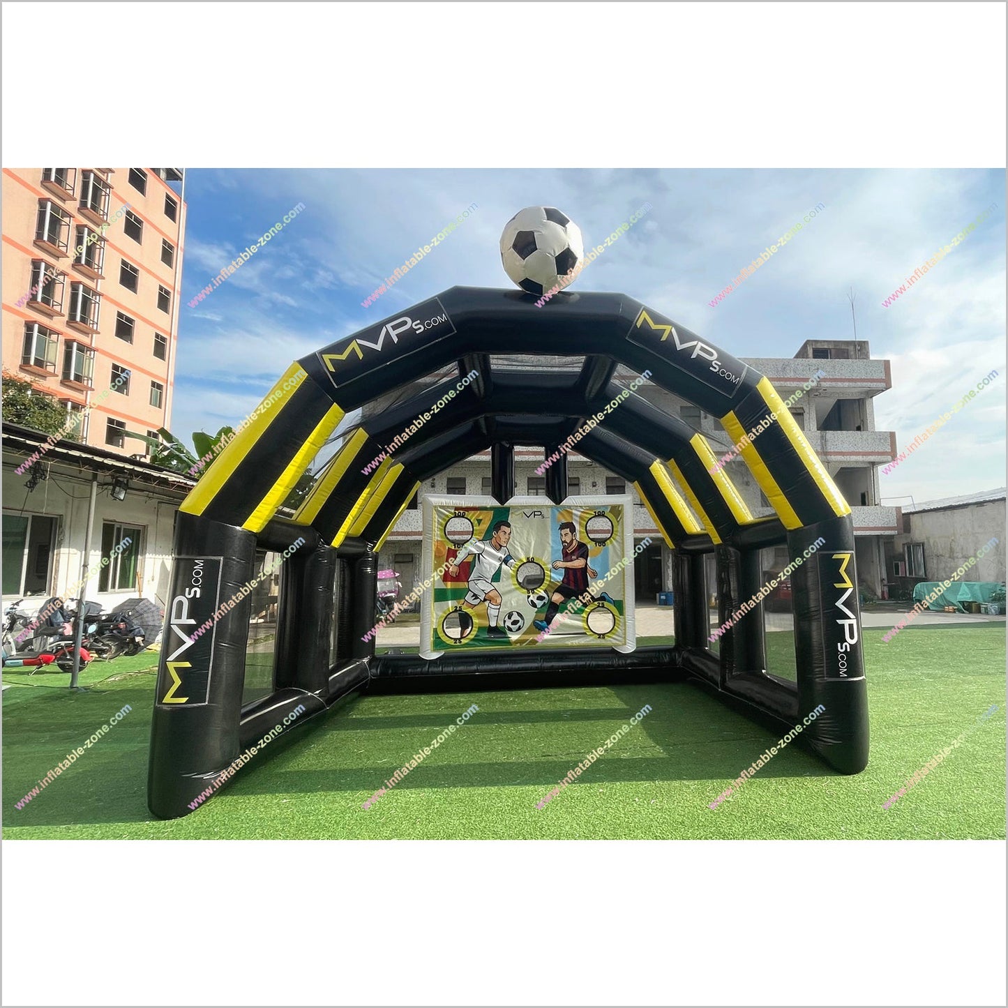 Blow Up Football Goal Inflatable Outdoor Play Equipment Football Goal Wall Game Shooting Fun Activities For Team Building