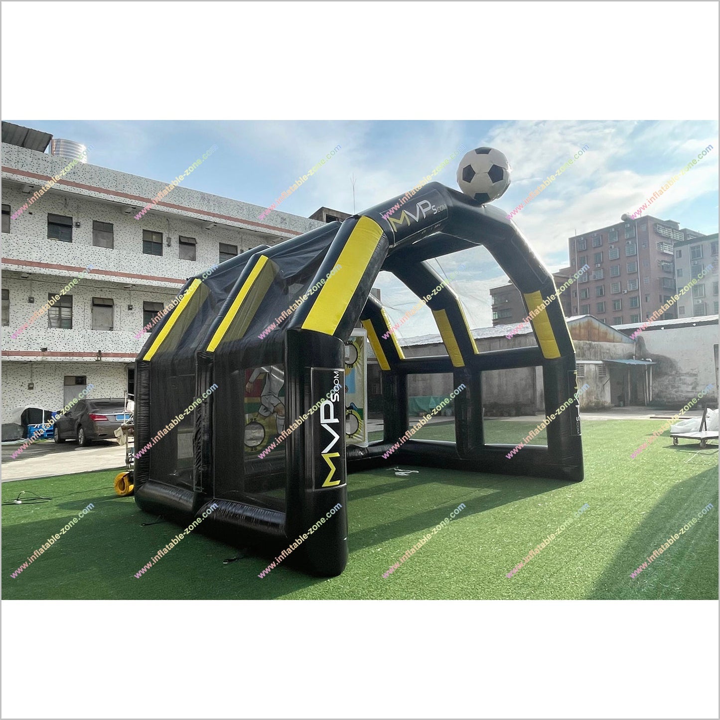Blow Up Football Goal Inflatable Outdoor Play Equipment Football Goal Wall Game Shooting Fun Activities For Team Building
